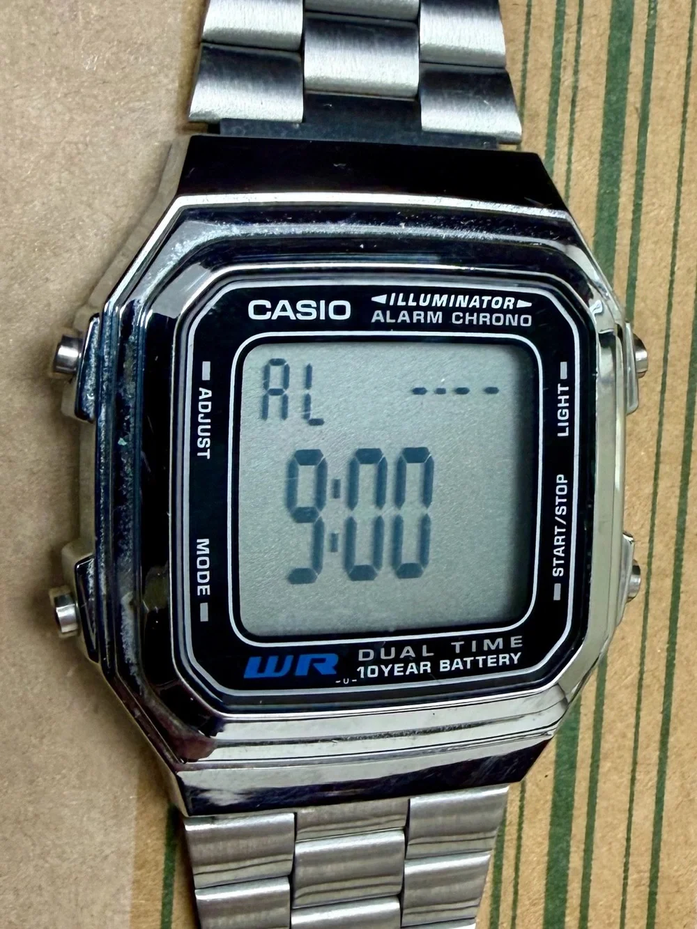Vintage CASIO A178W Illuminator Digital Watch – Stainless Steel